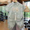 Children, girls, boys, cute, foreign style, fashionable, versatile, high-end national style two-piece set