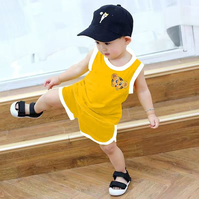 Children's boys' vest summer baby cotton children's baby striped sleeveless vest
