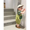 Children's bib pants boys' summer new striped vest set baby cute casual fashionable T-shirt