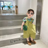 Children's bib pants boys' summer new striped vest set baby cute casual fashionable T-shirt