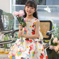 Girls' dress summer skirt new princess children's fashion thin sleeveless skirt