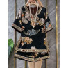 New Chinese style fashion suit national style buttoned medium and long two-piece suit