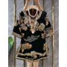 New Chinese style fashion suit national style buttoned medium and long two-piece suit