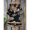 New Chinese style fashion suit national style buttoned medium and long two-piece suit