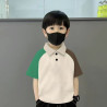 Boys' Nezha short-sleeved polo shirt, children's handsome lapel T-shirt, middle-aged children's tie-dyed