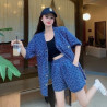 Plus size women's clothing 2025 summer new fat mm fashion temperament casual set women's hide flesh slim loose two-piece set