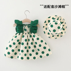 Girls' dress 1-3 baby baby princess skirt temperament hooded skirt girl doll skirt broken flowers
