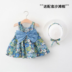 Girls' dress 1-3 baby baby princess skirt temperament hooded skirt girl doll skirt broken flowers