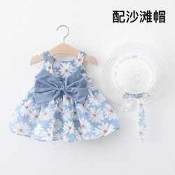 Girls' dress 1-3 baby baby princess skirt temperament hooded skirt girl doll skirt broken flowers
