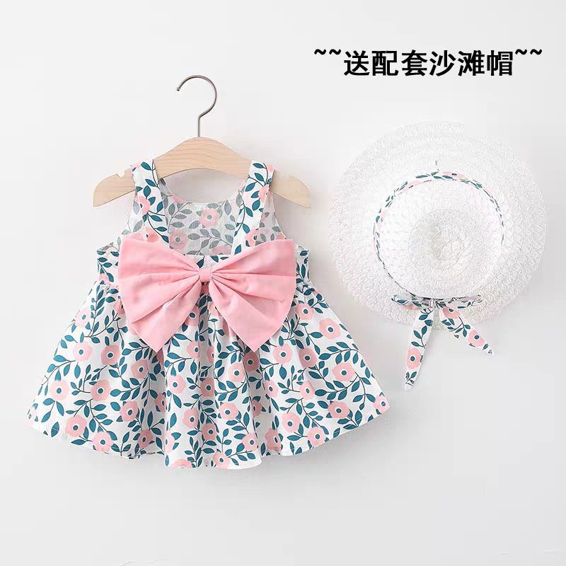 Girls' dress 1-3 baby baby princess skirt temperament hooded skirt girl doll skirt broken flowers
