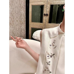 New Chinese style embroidered sleeveless dress high-end
