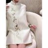 New Chinese style embroidered sleeveless dress high-end
