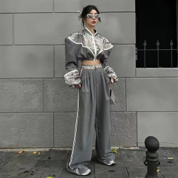 New Chinese style cold series high-end light luxury national style high waist slimming outfit for women