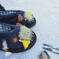 Original handmade retro Chinese style shallow-mouth women's shoes
