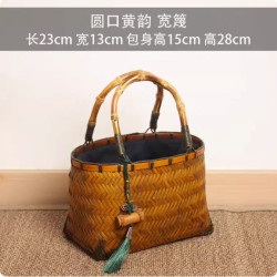 Bamboo handbag retro bag Chinese style niche