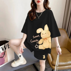 New extra-large size fat MM casual sports style two-piece set summer design sense fashion loose slimming pure cotton set