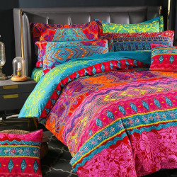 Four-piece set of ethnic style ethnic minorities Bohemian inn hotel totem yurt bedding