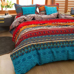 Four-piece set of ethnic style ethnic minorities Bohemian inn hotel totem yurt bedding