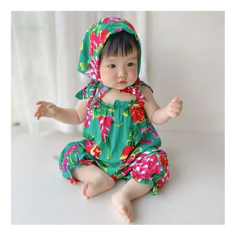 Baby summer jumpsuit cute thin set baby summer clothes cute newborn