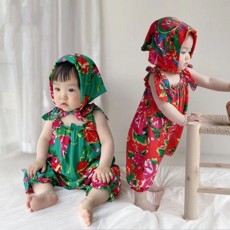 Baby summer jumpsuit cute thin set baby summer clothes cute newborn