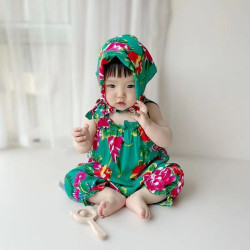 Baby summer jumpsuit cute thin set baby summer clothes cute newborn