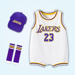 Baby summer jumpsuit basketball suit thin cotton vest hagi sports suit