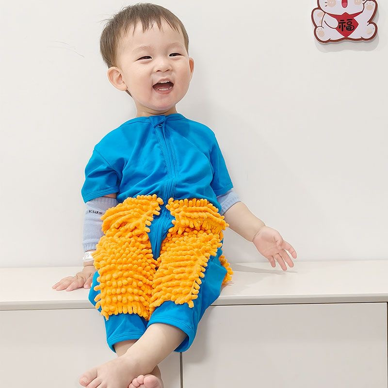 Baby mop crawling suit mopping clothes floor cleaning clothes baby jumpsuit children's crawling clothes Baby mop crawling suit mopping clothes floor cleaning clothes baby jumpsuit children's crawling clothes