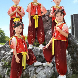 The same children's clothing children's cos Xiao Nezha suit dance performance