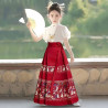 New Chinese-style children's Hanfu girls' horse skirt shirt Han element little girl Tang style