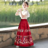 New Chinese-style children's Hanfu girls' horse skirt shirt Han element little girl Tang style