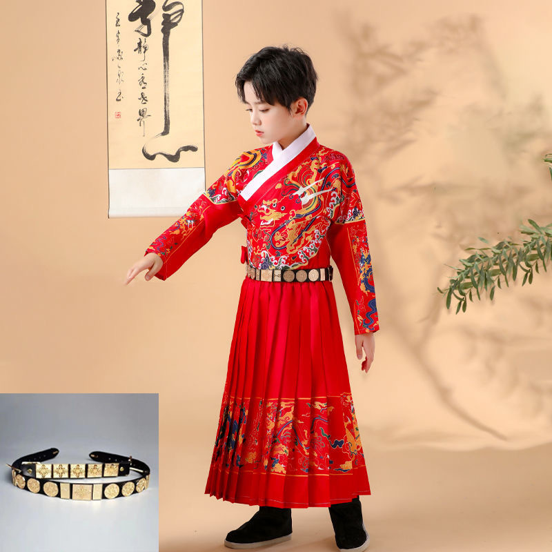 Hanfu children's Ming Dynasty clothing Chinese style flying fish suit boys 6 to 12 years old brocade guard