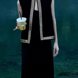 Beautiful and unique new Chinese style Zen suit skirt