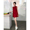 Jacquard cheongsam sleeveless improved new Chinese style fashion suit