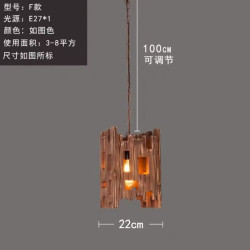 Retro industrial style creative personality bamboo chandelier