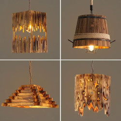 Retro industrial style creative personality bamboo chandelier