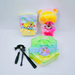 Archaeological excavation toy digging gem dinosaur egg rainbow princess DIY blind box hand-knock
