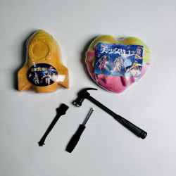 Archaeological excavation toy digging gem dinosaur egg rainbow princess DIY blind box hand-knock