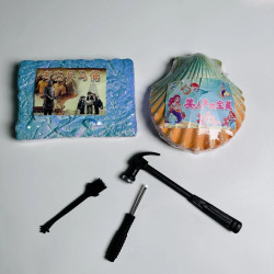 Archaeological excavation toy digging gem dinosaur egg rainbow princess DIY blind box hand-knock