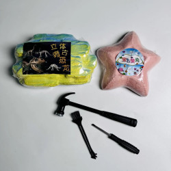 Archaeological excavation toy digging gem dinosaur egg rainbow princess DIY blind box hand-knock