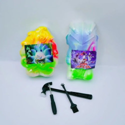 Archaeological excavation toy digging gem dinosaur egg rainbow princess DIY blind box hand-knock