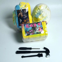 Archaeological excavation toy digging gem dinosaur egg rainbow princess DIY blind box hand-knock