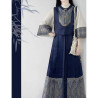 Hanfu female Dong ethnic group bird pattern Ming Dynasty makeup flower horse face skirt