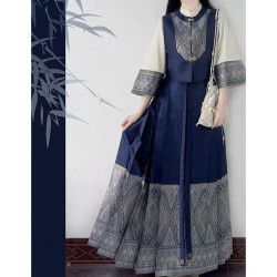 Hanfu female Dong ethnic group bird pattern Ming Dynasty makeup flower horse face skirt