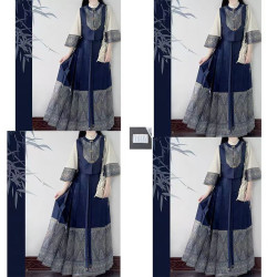 Hanfu female Dong ethnic group bird pattern Ming Dynasty makeup flower horse face skirt