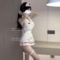 Sexy lingerie nurse uniform temptation pure desire exposed women's clothing emotional pajamas bed set.