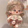 20cm cotton doll wig high-temperature silk single and double ponytail curly ponytail wig
