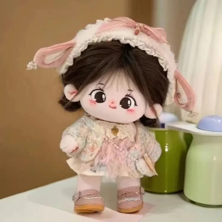 20cm cotton doll wig high-temperature silk single and double ponytail curly ponytail wig