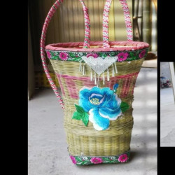Handmade bamboo backpack