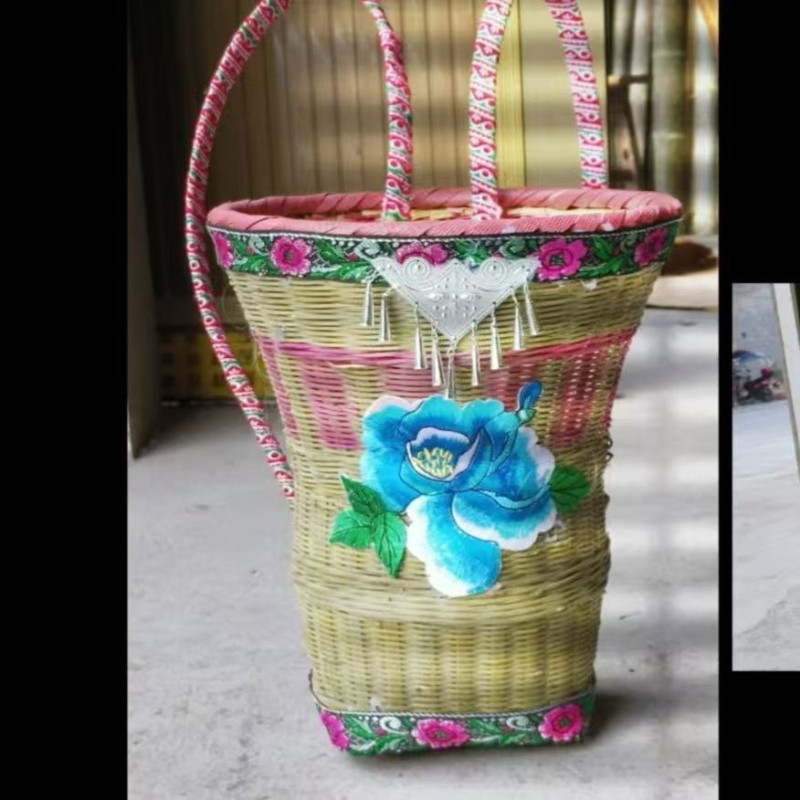Handmade bamboo backpack