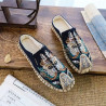 Old Beijing social cloth shoes Chinese style national trend embroidered hemp shoes
